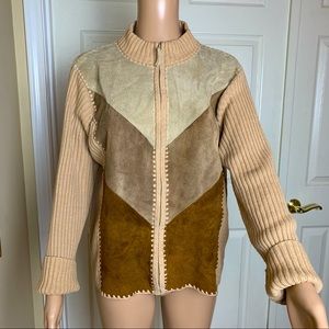 Designer Originals Studio Leather Front Zip Sz L